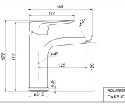 Dakota, Umyvadlová Stojánková Baterie, Vyšší, Bez Odtokové Garnitury DAK10204