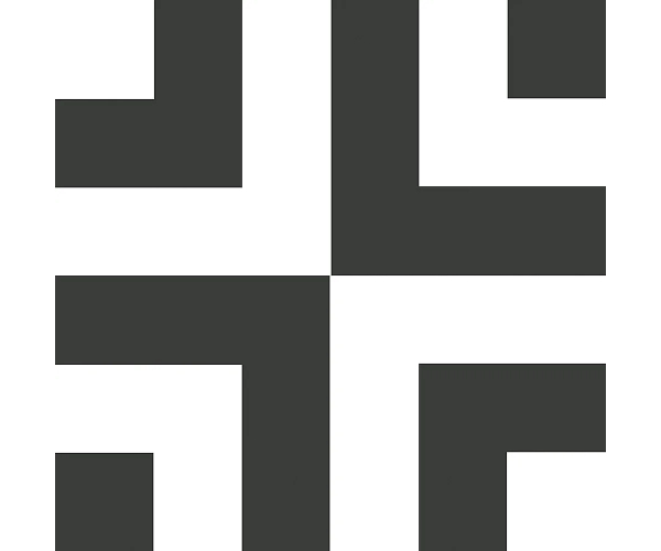 Retro dlažba Xclusive Black&White Domino 20,5x20,5