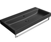 Gsi Nubes Keramické Umyvadlo 100x50cm, Bez Otvoru, černá Mat
