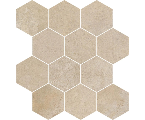 Obklad Gambini Heartland Mosaico Esagona Sand 30x30 Nat. - béžová