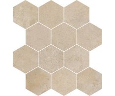 Gambini Heartland Mosaico Esagona Sand 30x30 Nat.