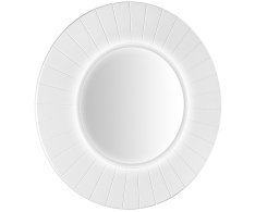 Sapho Lumiro Strip Kulaté Zrcadlo S Led Osvětlením V Rámu ø 90cm, Bílá Mat