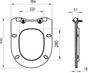 WC sedátko Vita Slim - WC sedátko Vita slim, bílá X01861
