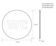 Sapho Cedule Wc, ø 75mm, Nerez Mat