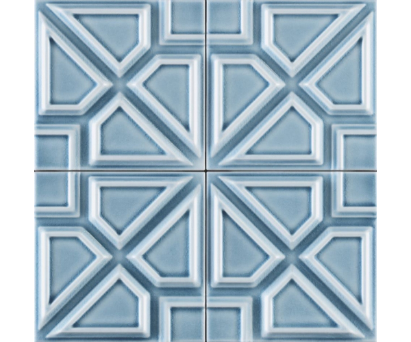 Retro dekor Grazia Formelle Milano Cielo 13x13 - modrá
