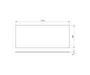 Sapho Nelio Keramická Deska Blanco 117,5x0,9x49,3cm, Bílá Mat