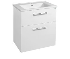 Aqualine Vega Umyvadlová Skříňka 62x72,6x43,6cm, 2x Zásuvka, Bílá