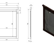 Sapho Cross Zrcadlo V Dřevěném Rámu 60x80cm, Buk