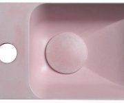 Sapho Piccolino Betonové Umývátko 30,8x17cm, Baterie Vlevo, Růžová Mat
