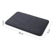 Gedy Mousse Koupelnová Předložka, 50x80cm, 100% Polyester, Protiskluz, Antracit