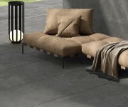 2cm dlažba jako kámen Caesar SLAB2 Aextra20 Iron 80x80 Rett. - antracitová