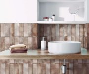 Obklad jako beton Estudio Hackney Terracotta 6,9x24 - hnědá