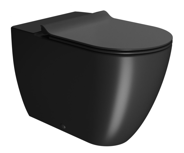 Gsi Pura Wc Mísa Kombi Spodní/zadní Odpad, Swirlflush, 36x63cm, černá Dual-mat