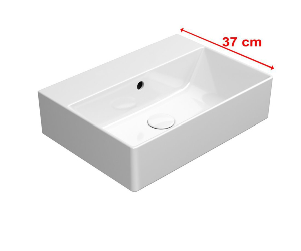 Gsi Kube X Keramické Umyvadlo 50x37cm, Broušená Spodní Hrana, Bez Otvoru, Bílá Extraglaze