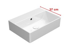 Gsi Kube X Keramické Umyvadlo 50x37cm, Broušená Spodní Hrana, Bez Otvoru, Bílá Extraglaze