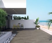 2cm dlažba jako beton Castelvetro Deck Dark Grey 40x120 Rett. - šedá (skladem)