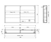 Sapho Alix Galerka S Led Osvětlením, 2x Dvířka, 126x70x17,5cm, Jilm Bardini