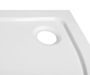 Aqualine Tecmi Sprchová Vanička Z Litého Mramoru, čtvrtkruh 80x80cm, R550, Bílá