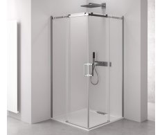 Polysan Thron Square Obdélníkový Sprchový Kout 1000x800mm, Hranaté Pojezdy, Rohový Vstup