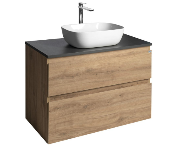 Aqualine Altair Skříňka S Deskou 87,5 Cm, Dub Emporio/antracit Břidlice