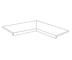 Sichenia Con_Creta Angolo Est. Gradino Costa Retta Cappuccino Grip 33x60 Rett. (tl.20mm)