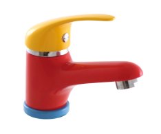 Umyvadlová baterie bez výpusti JUNIOR Červená/Modrá 3/8" SAJ026.0