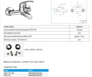 Vanová Stěnová Baterie Bez Příslušenství, Rozteč 100 Mm - Chrom – Zora ZR3110-100