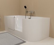 Polysan Portas L Asymetrická Vana S Dvířky, 160x75x60cm, Bílá