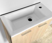 Aqualine Zoja/keramia Fresh Umyvadlová Skříňka 49x50x24,5cm, Dub Platin