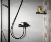 Aqualine Lotta Nástěnná Sprchová Baterie, černá Mat