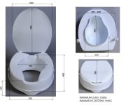 Ridder Handicap Wc Sedátko Zvýšené 10cm, Bílá