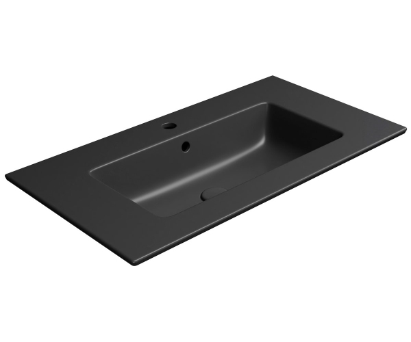 Gsi Pura Keramické Umyvadlo Slim 82x46cm, černá Mat