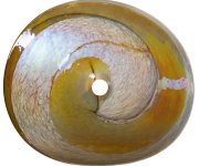 Sapho Amber Murano Skleněné Umyvadlo Na Desku, 51x45cm, Oválné, Ivory/topaz