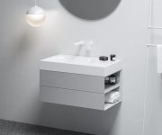 Umyvadlo Lite 80/60 L/P, bez otvoru pro baterii, bez přepadu - Umyvadlo Lite 80/60 P, bez otvoru pro baterii, bez přepadu XJXP1380001