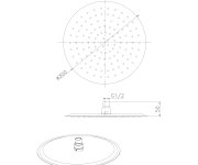 Sapho Slim Hlavová Sprcha, Průměr 300mm, Zlato Mat