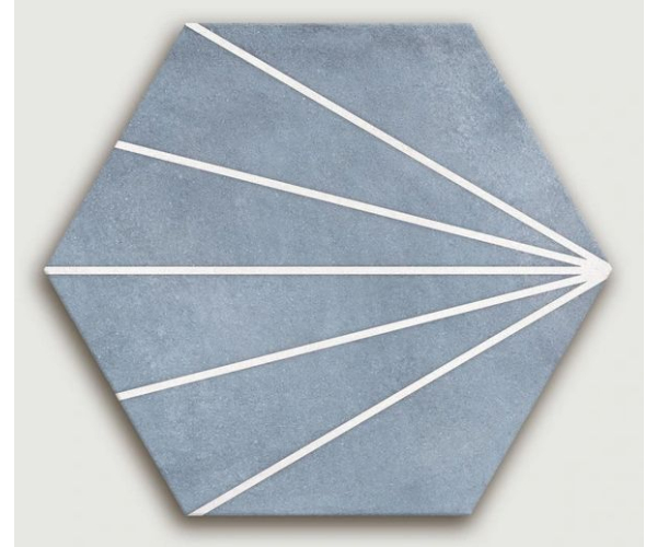 Dlažba jako beton Elios Hexagon Japan Sky 22x25 - modrá