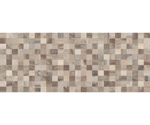Mozaika jako dřevo Naxos Lithos Mosaico Lithos Taupe 3D 32x80,5 - hnědá