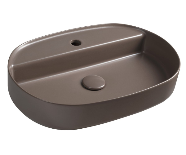 Isvea Infinity Oval Keramické Umyvadlo Na Desku, 60x40cm, Taupe