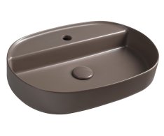 Isvea Infinity Oval Keramické Umyvadlo Na Desku, 60x40cm, Taupe