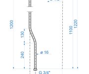 Pevné Rameno Sprchy * 3/4" S Růžicí 00860-34