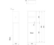 Sapho Denbo Zapuštěný Držák Toaletního Papíru Do Obkladu, 600x170 Mm, Nerez, Gun Metal
