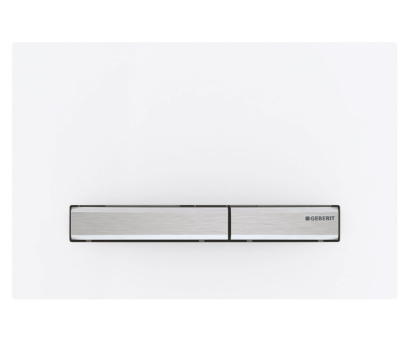 Geberit Sigma50 Ovládací Tlačítko, Bílé Sklo/chrom