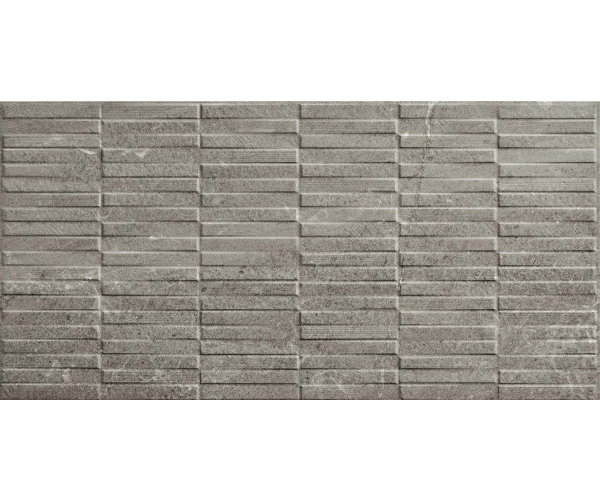 Dekor jako kámen Coem Blendstone Dark Grey Pieces 30x60 Nat. Rett. - šedá