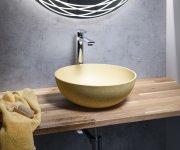 Sapho Formigo Betonové Umyvadlo Na Desku, ø 39cm, žlutá Mat