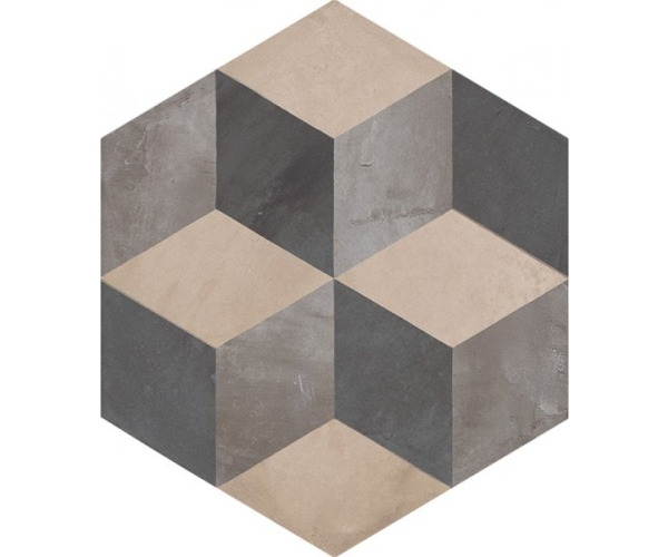 Retro dlažba Marca Corona Terra Cubo vers. F 25x21,6 cm