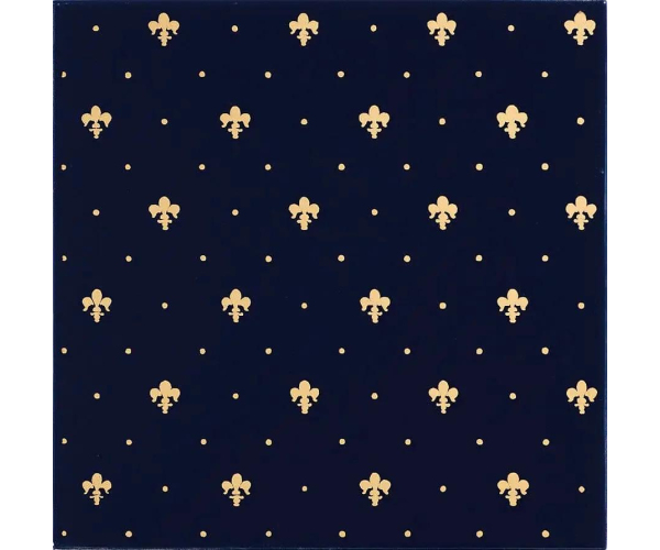 Retro obklad Petracers Grand Elegance Gold Giglio oro su blu 20x20