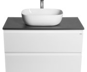Aqualine Altair Skříňka S Deskou 87,5 Cm, Bílá/antracit Břidlice