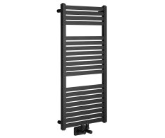 Aqualine Tondi Otopné Těleso Rovné 450x970 Mm, Středové Připojení, černá Mat