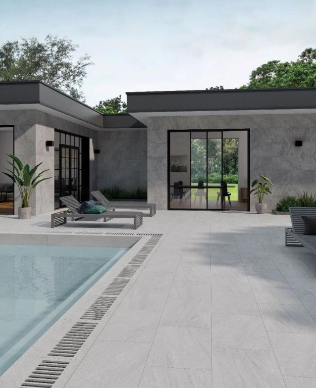 Realizace Povedená kombinace barev série Tracia - White 44x66 a Grey 33x66 (Codicer)