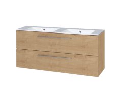 Mereo Bino, Koupelnová Skříňka S Keramickým Umyvadlem 121 Cm, Dub Arlington